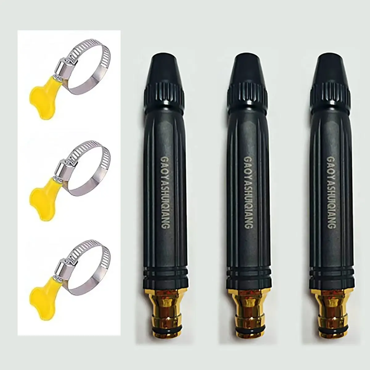 3/2/1-teiliges Set Haushalts-Hochdruck-Autowaschpistole (Kunststoffmaterial) mit Clip, mit Verstärkerdüse, Hochdruck-Haushalts-Autowasch-Gartenschlauchsprüher, zum Waschen, Bewässern und Reinigen des Gartens – Detail 9