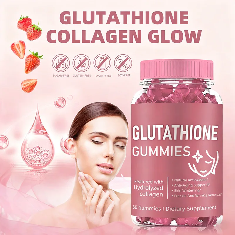 

2 бутылки жевательных конфет с коллагеном и глутатионами: добавка с витамином С E, D & B12, антивозрастная формула и укрепление костей