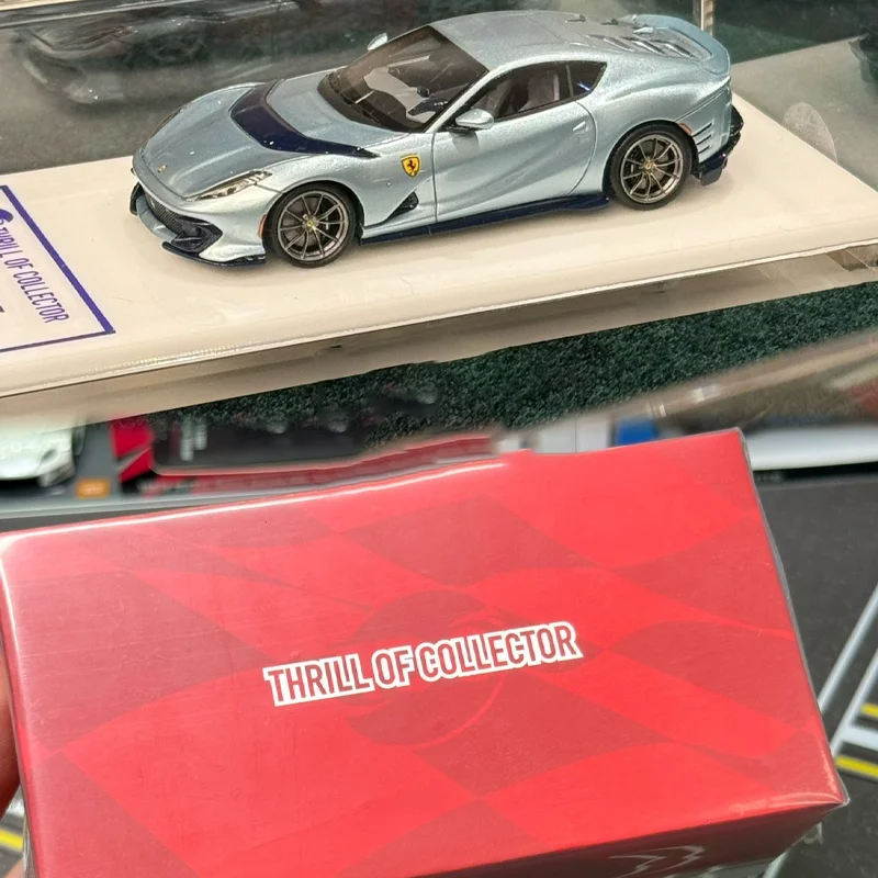 TOC Fuleme 1/64 812C Ijsblauw Hars Motorvoertuig Diecast Modellen Auto Speelgoed Collectie Jongen Kerstcadeaus