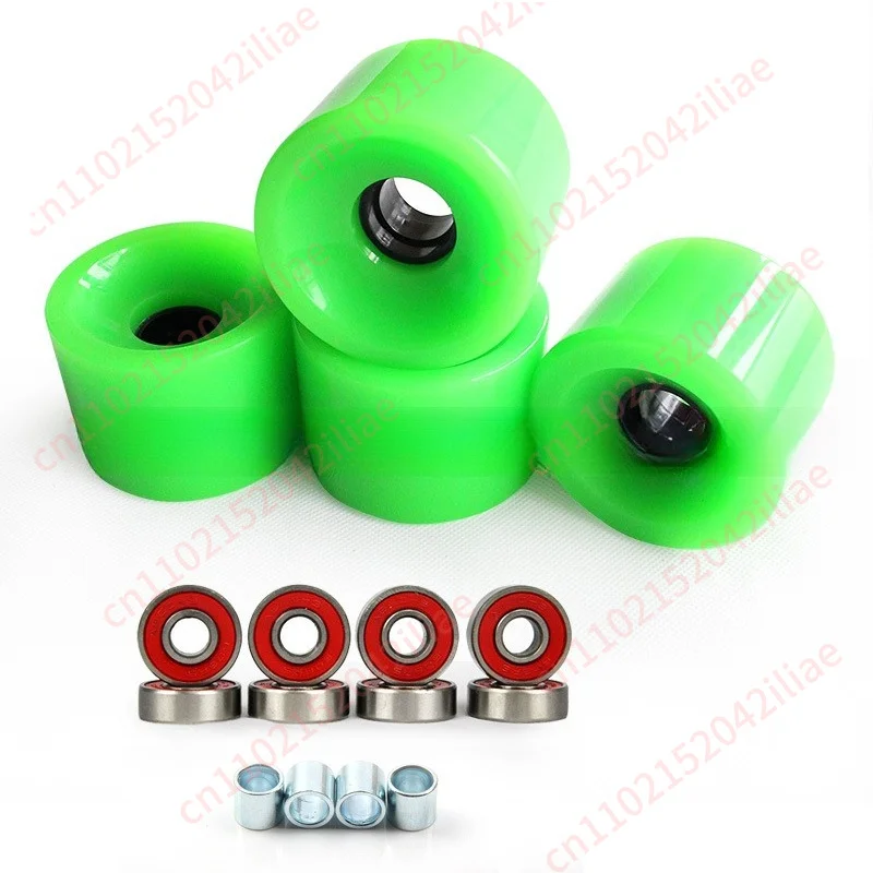 Four-wheel skateboard wheel Long board street brush wheel Large wheel 70x51mm with matching ABEC-9 bearing sleeve