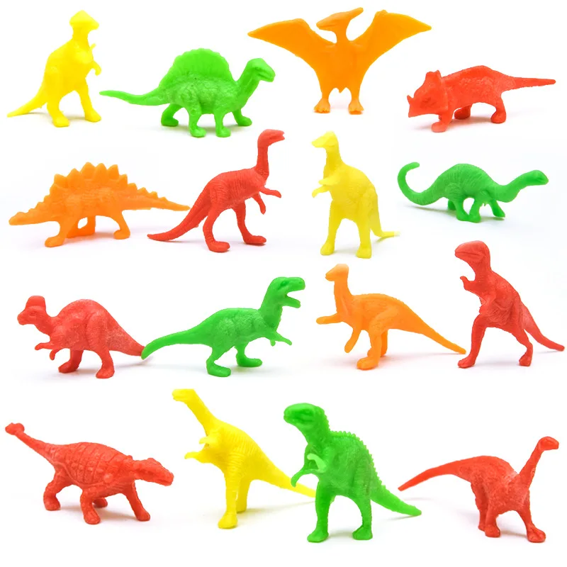 60 Stuks 16 Stijlen Mini Dinosaurus Model Simulatie Dier Speelgoed Velociraptor Triceratops Kinderen Cognitief Educatief Speelgoed Klein Geschenk