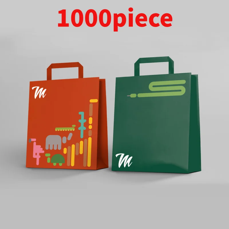 10 00piece.Custom.Professional One-Stop Custom Solution Service Packaging Recyclable Paper Shopping Bags With