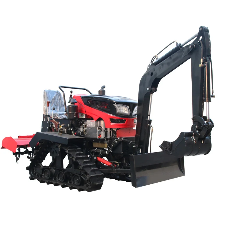 Chinese Mini Crawler Tractor 25HP 35HP 40HP Cultivators Mini Tiller Rotary Wheel Tractor For Sale