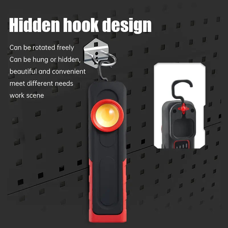 Handheld Car Body Paint Polishing Dent Inspection Light Rechargeable Waterproof Work Lamp Magnet Base LED Portable Work Lights