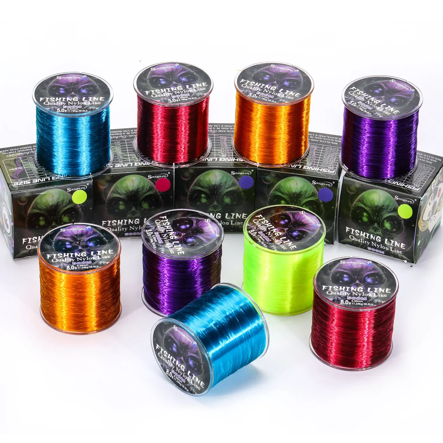 Sougayilang 100/500 m Nylon Angelschnur Drag 7-38LB Nylon Linie Japan Monofilament Süßwasser Linie Pesca Karpfen angeln Zubehör – Detail 1