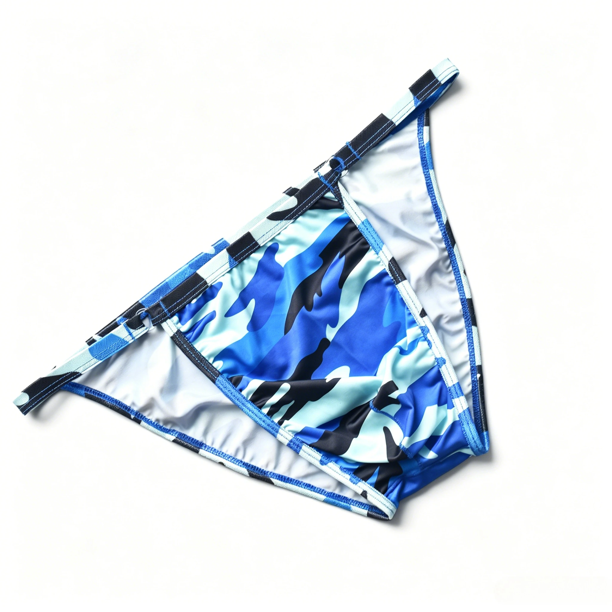 

Men's Camouflage Briefs B920 Low Waist High Cut Breathable Sexy Smooth Half Hip Triangle Underwear