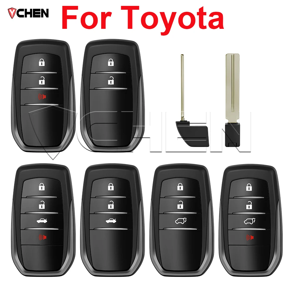 Remote Smart Key Shell Case For Toyota Corolla Camry Land Cruiser Prado Hilux RAV4 Replacement Car Key Fob Cover Housing Box