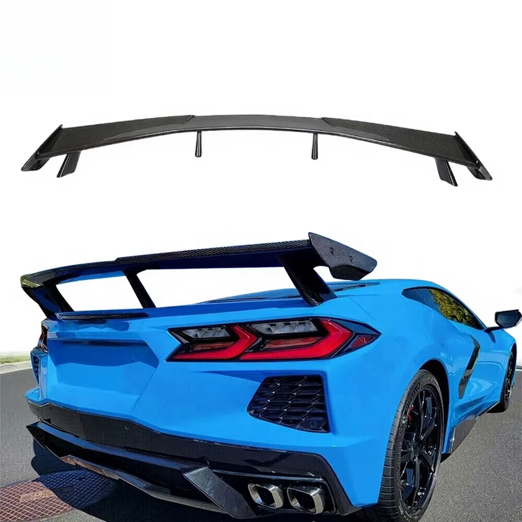 ZL1 Style Real Carbon Fiber Rear Trunk Spoiler Wing for Chevrolet Corvette C8