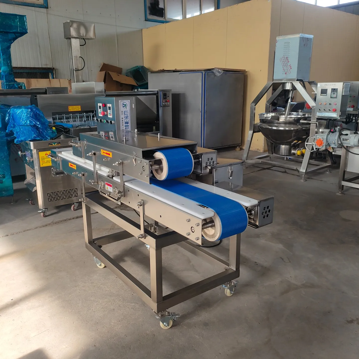Industrial Stainless Steel Belt Conveyor Chicken Breast Filleting Machine/Horizontal Fresh Meat Pork Beef Slicer