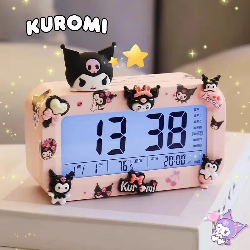 

Sanrio Characters Cinnamoroll Melody Pochacco Electronic Alarm Clock Desktop Charging Student Clock Self Disciplin