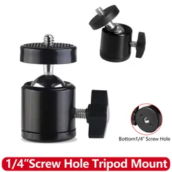 Aluminum Alloy Mini Ball Head 360° Rotatable 1/4