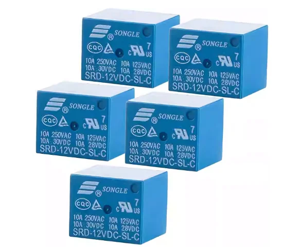

50 шт. реле постоянного тока 5 В/9 В/12 В/24 В 5 контактов, мини-реле мощности, Тип печатной платы, стандартная яркость, высокое качество