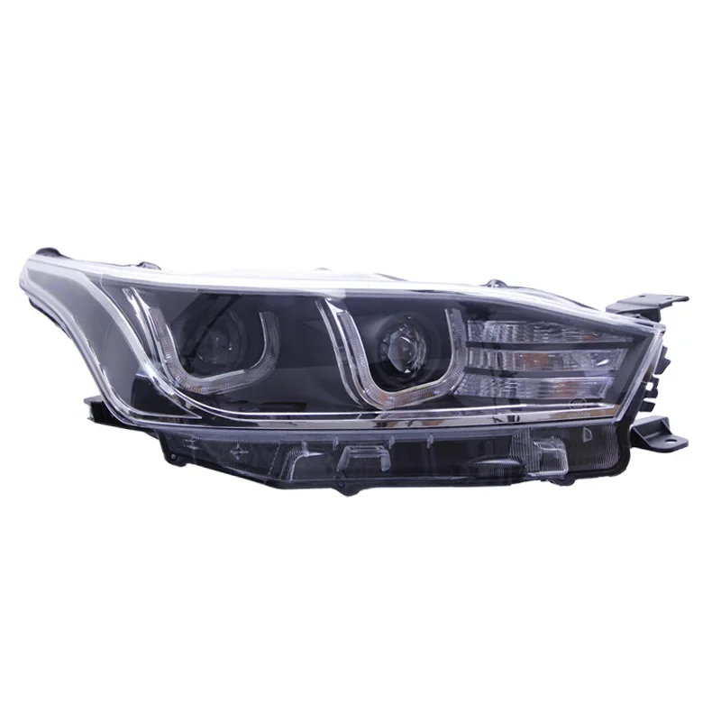 

For Toyota Yaris 2013-2016 headlight assembly modified led daytime running lights bi-optical lens xenon headlights