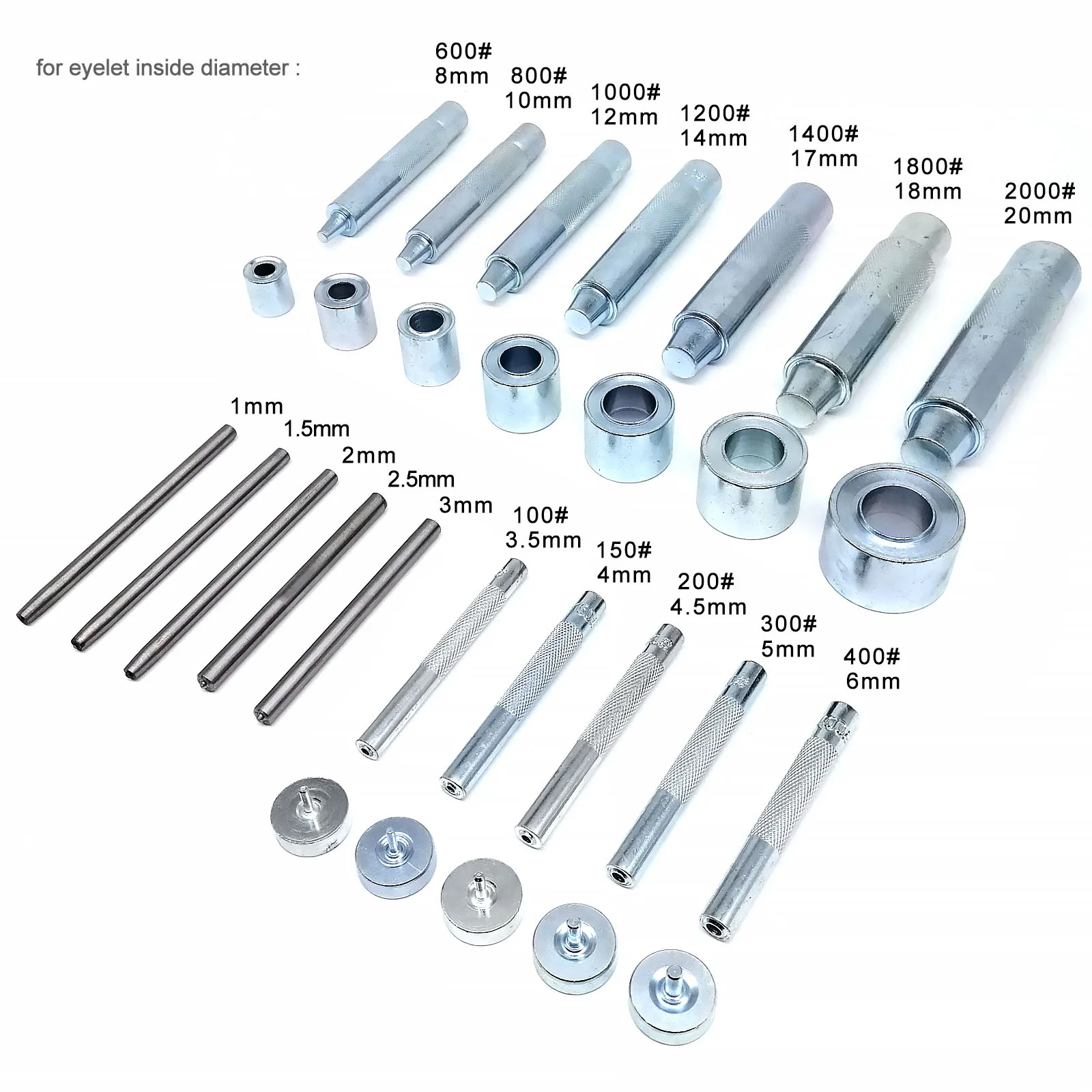 1mm bis 20mm Metall Ösen Tülle Form Ring Luft Loch Niet Installation Punch Werkzeug DIY Handgemachte Accessoires hohe Qualität Stahl