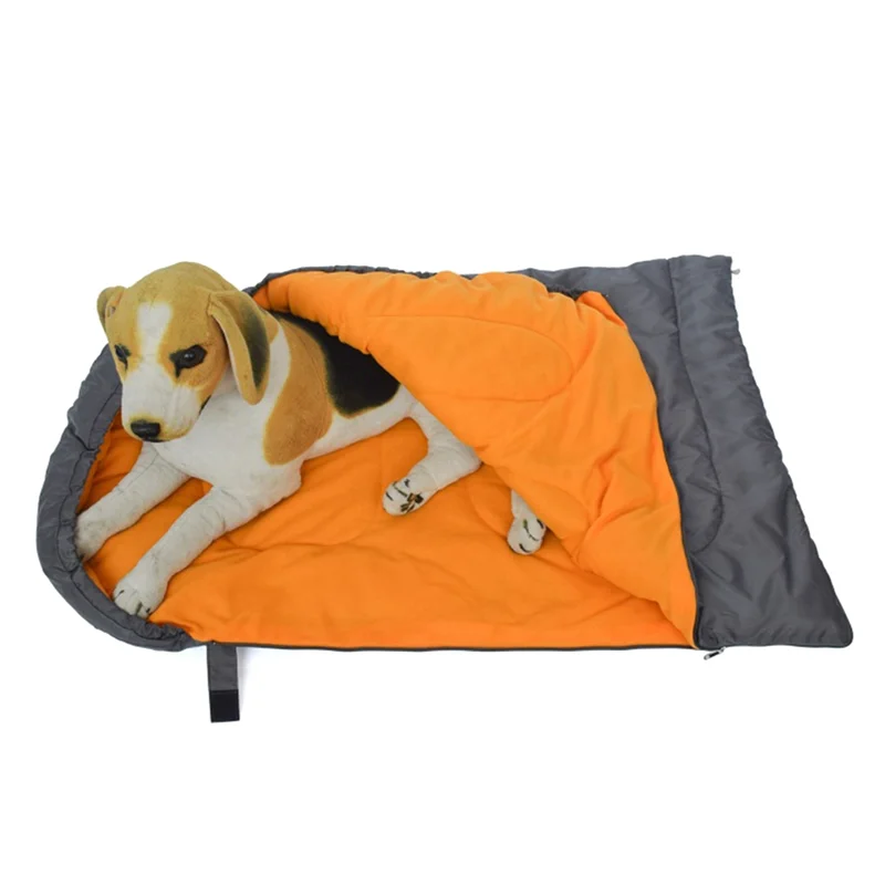 

Waterproof Warm Pet Sleep Bag Outdoor Camping Dog Bed Blanket Plush Cushion Mattress Drawstring Pet Bed Kennel Mat A Durable