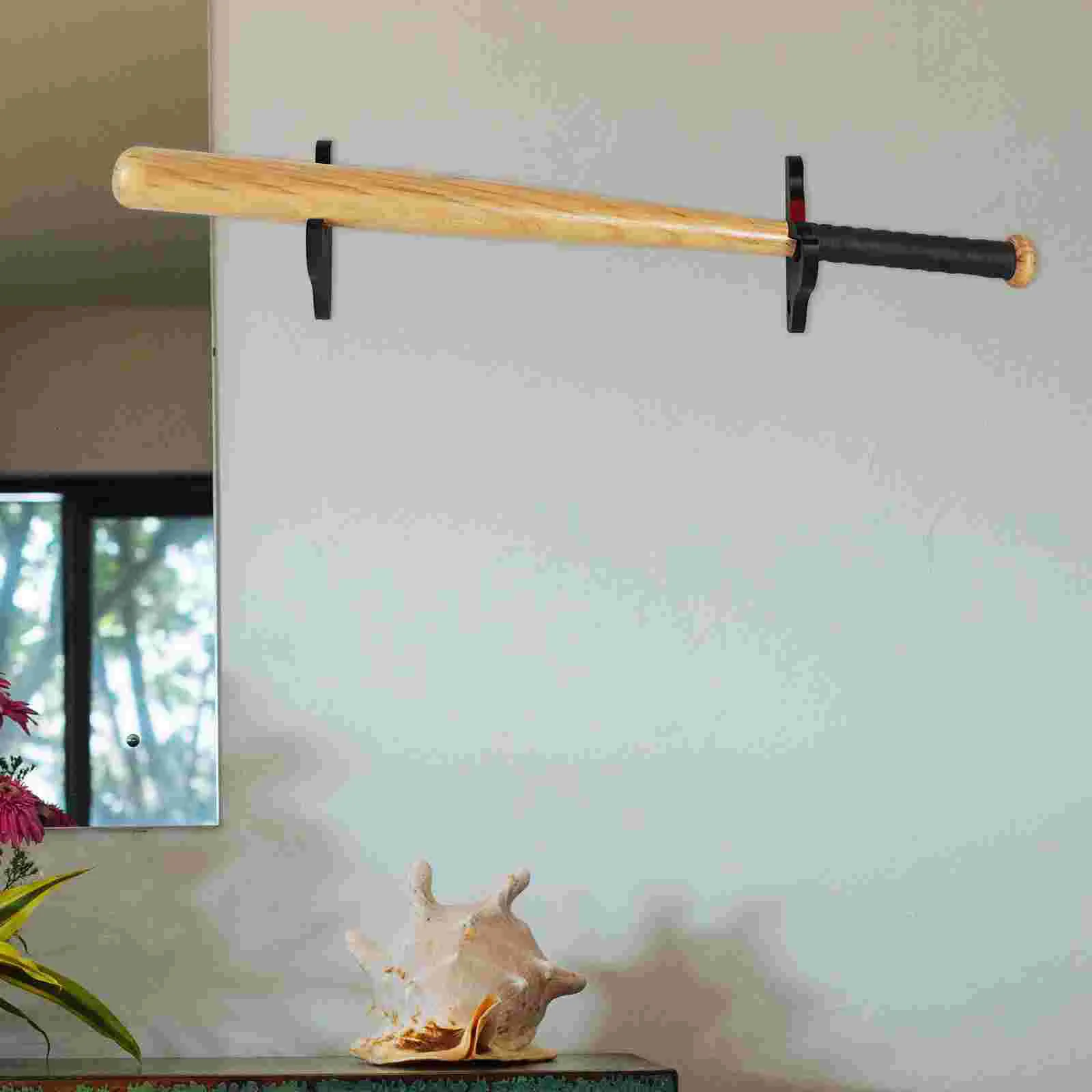 Baseball Bat Display Stand Wall Mount Storage Support Showing Mounted Rack Sword Organizer
