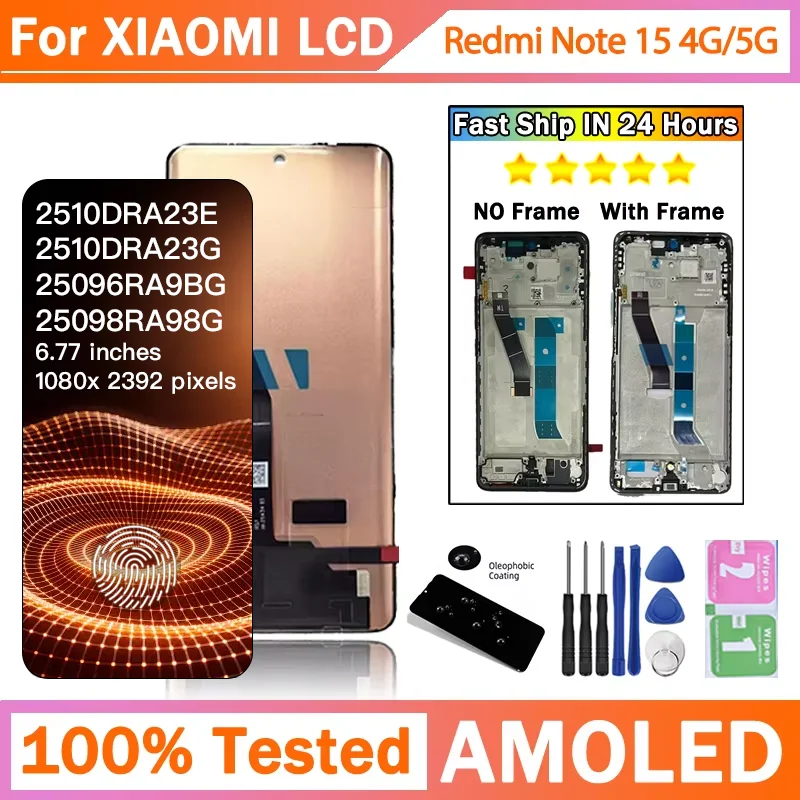 pantalla-lcd-de-677-nueva-para-xiaomi-redmi-note-15-4g-2510dra23e-digitalizador-de-pantalla-tactil-marco-de-pantalla-para-note15-5g-2510dra23e