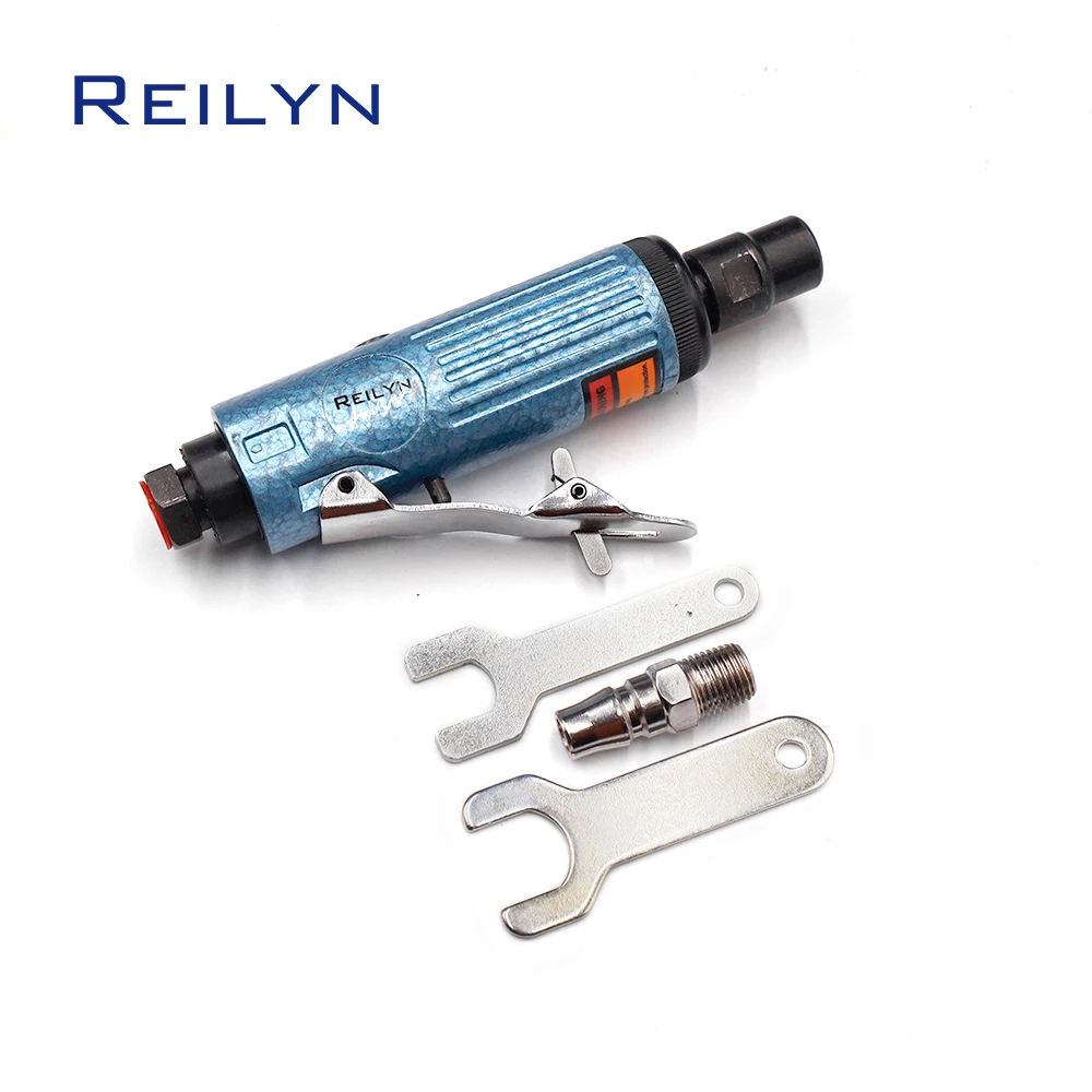 Reilyn Pneumatic Die Grinder Kit 6mm Chuck Air Polisher Engraving Sanding Machine Mini Handy Polishing Sander Power Tools