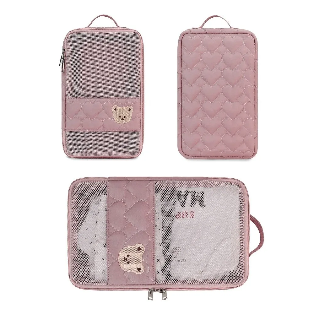 Waterproof Baby Diaper Bag Separate Storage Cute Design Stroller Hanging Bag Hanging Style Multiple Compartments