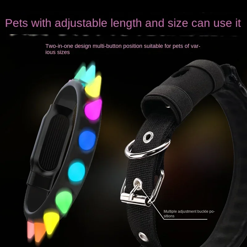 Bluetooth luminous collar pet  cat  dog collar LED