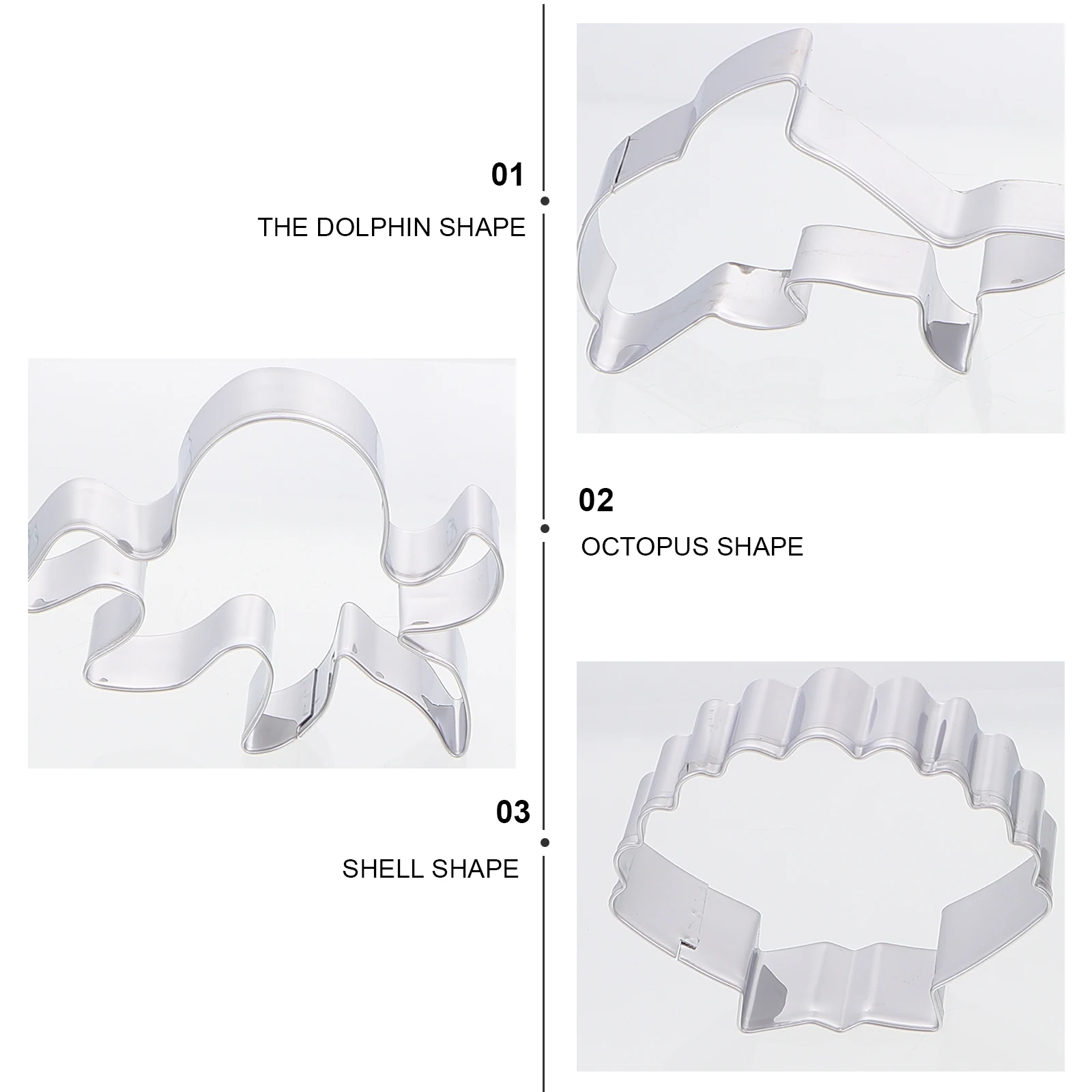 

9 Pcs Ocean Series Cookie Mold Stainless Steel Baking Tool Supplies Creative Lovely Shape DIY Cake Baking Gifts