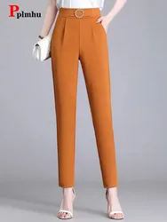 Casual Womens Harem Pants Office High Waist Straight Pantalones New Korean Fashion Oversize 4xl Pencil Trousers Spring Summer