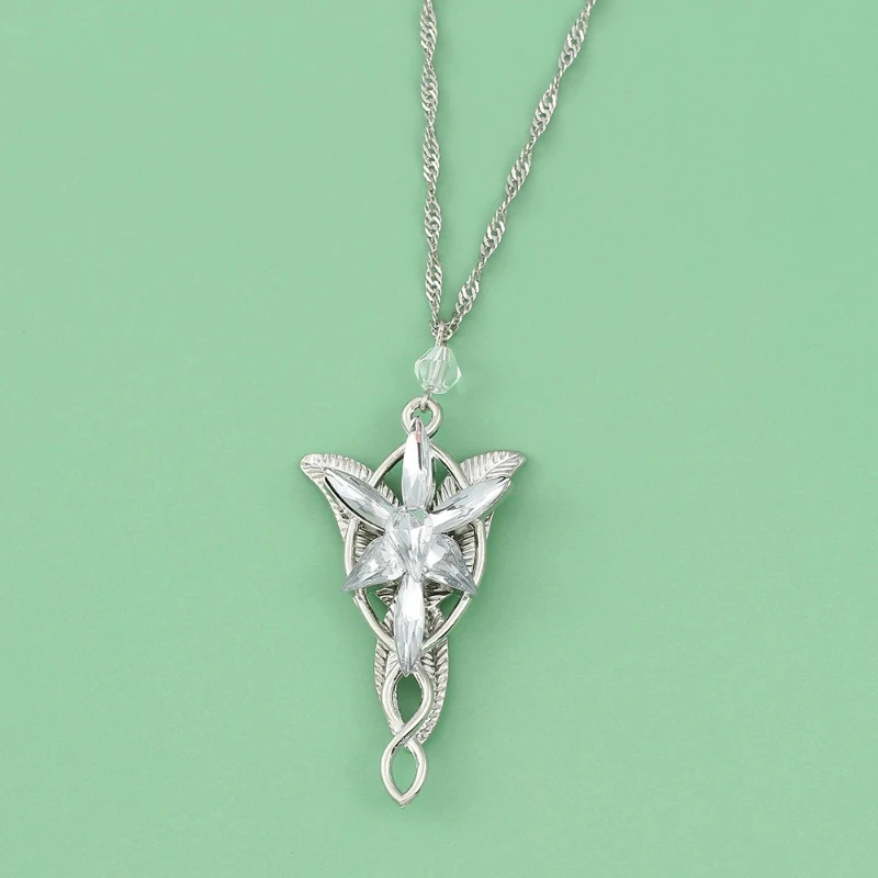 Film and Television Peripheral Lord of The Rings Crystal Necklace, Elf Princess Cos Pendant