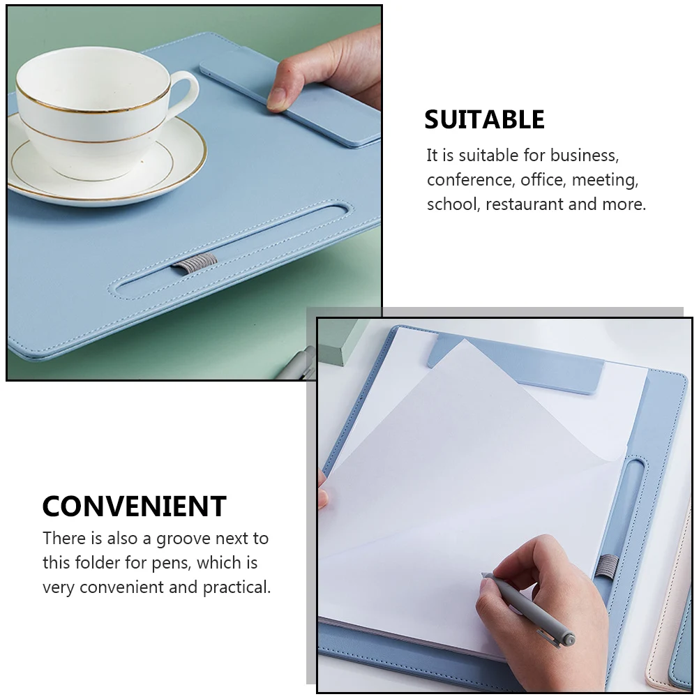 

File Clipboard Writing Board Multipurpose Folder Sky Blue Storage Notebook Office Supplies Thick Practical School Use