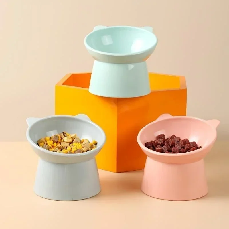 Cat Bowl Pet Food Water Bowl Cat Tilted Bowl Cat Puppy Kitten Food Dish Dog Feeder Water Dispenser Pet Supplies