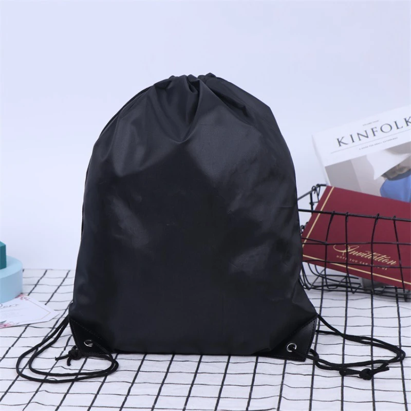 Custom Name Cycling Backpack Gym Drawstring Shoe Bag Clothes Backpack Waterproof Belt Nylon Portable Sports Bag Draw String Bags