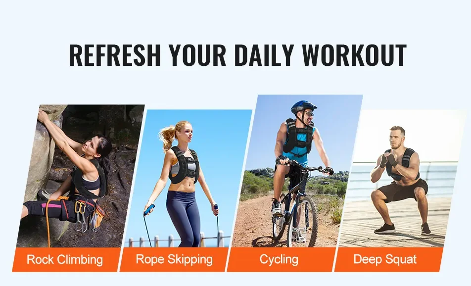 سترة مرجحة 20 رطل للرجال والنساء معدات التمرين لتدريب القوة