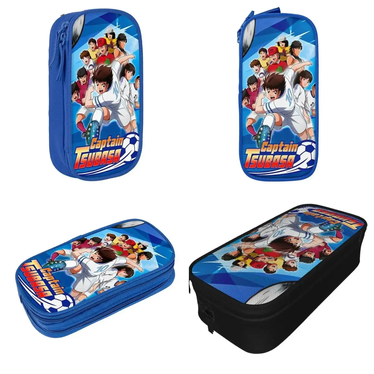 

Japan Football Anime Pencil Case Captain Tsubasa Pen Box Pencil Bags Girls Boys Large Storage School Supplies Zipper Pencil Box