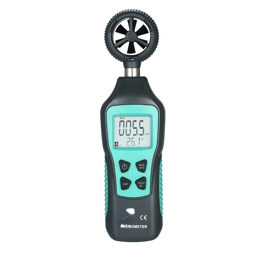 FY856 3 In 1 Anemometer Thermometer Wind Chill Tester Digital Wind Chill Tester Air Velocity Sensor Velocimetry LCD Display