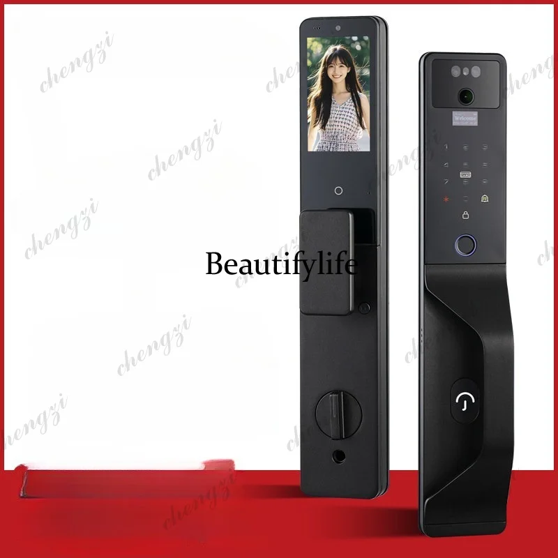 [Dual battery dual camera] Palm vein 3D facial recognition fingerprint password lock Smart door lock