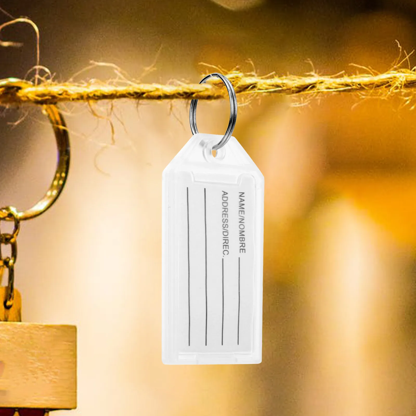 30Pcs Plastic Portable Key Tags Number Labels Rustproof Lightweight Keychain Luggage Identification Hotel Dorm