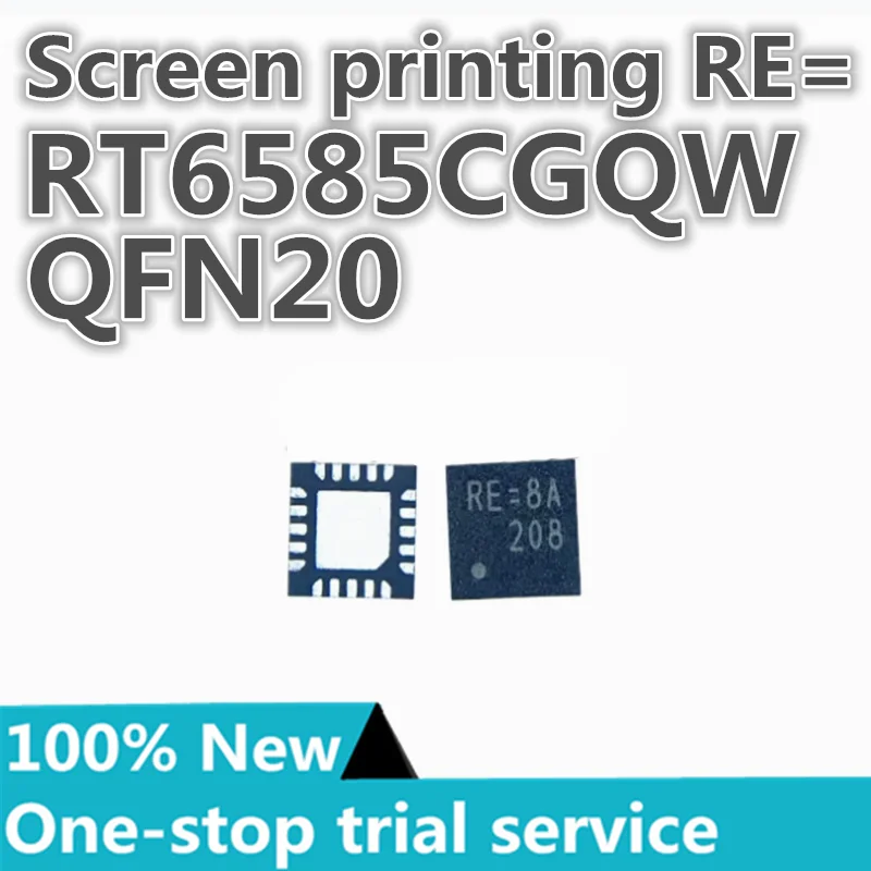 5-50pcs %New RT6585CGQW RT6585C Screen printing RE=GH RE=3H RE= Beginning QFN20 regulator ic