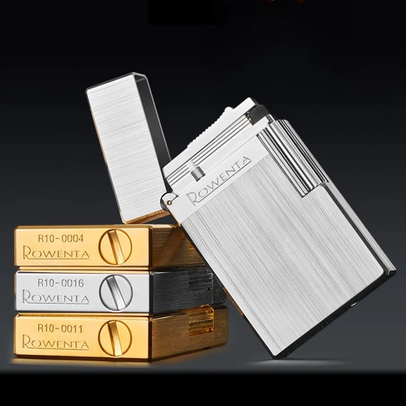 

Новая масляная зажигалка Rowenta, креативная персонализированная боковая зажигания, ретро винтажный шлифовальный круг, аксессуары для курения, мужской подарок