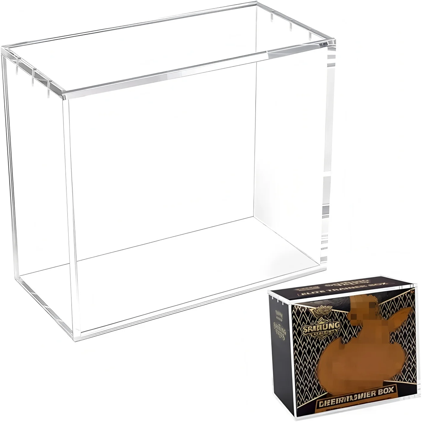 ETB Protective Cover, 5mm ETB Transparent Acrylic Display Box, Compatible with Elite Training Boxes, Dustproof and Waterproof