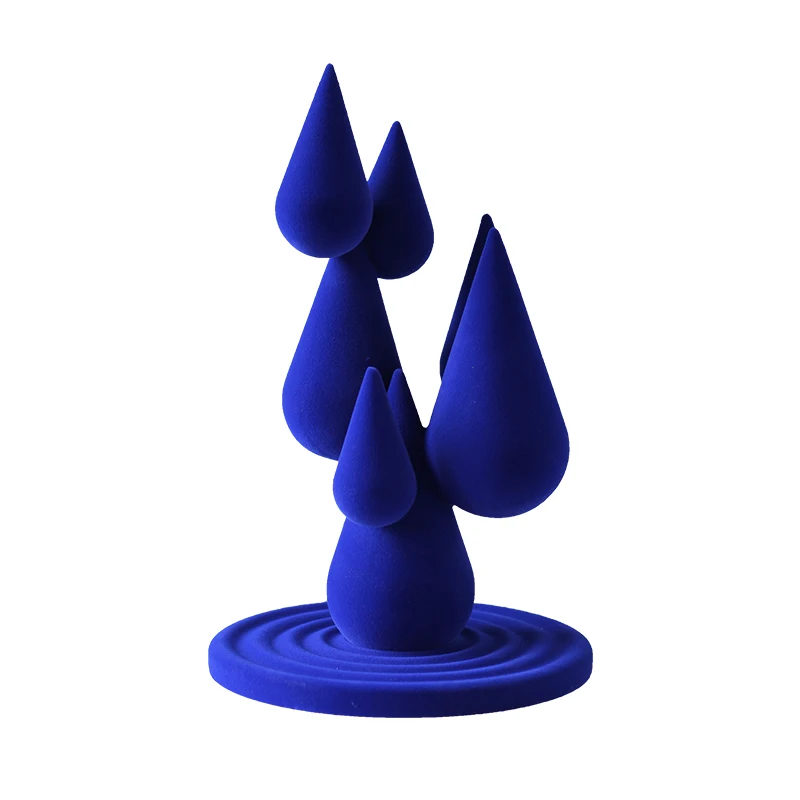 

YY Simple Nordic Klein Blue Flocking Water Drop Ornaments Living Room Decorations