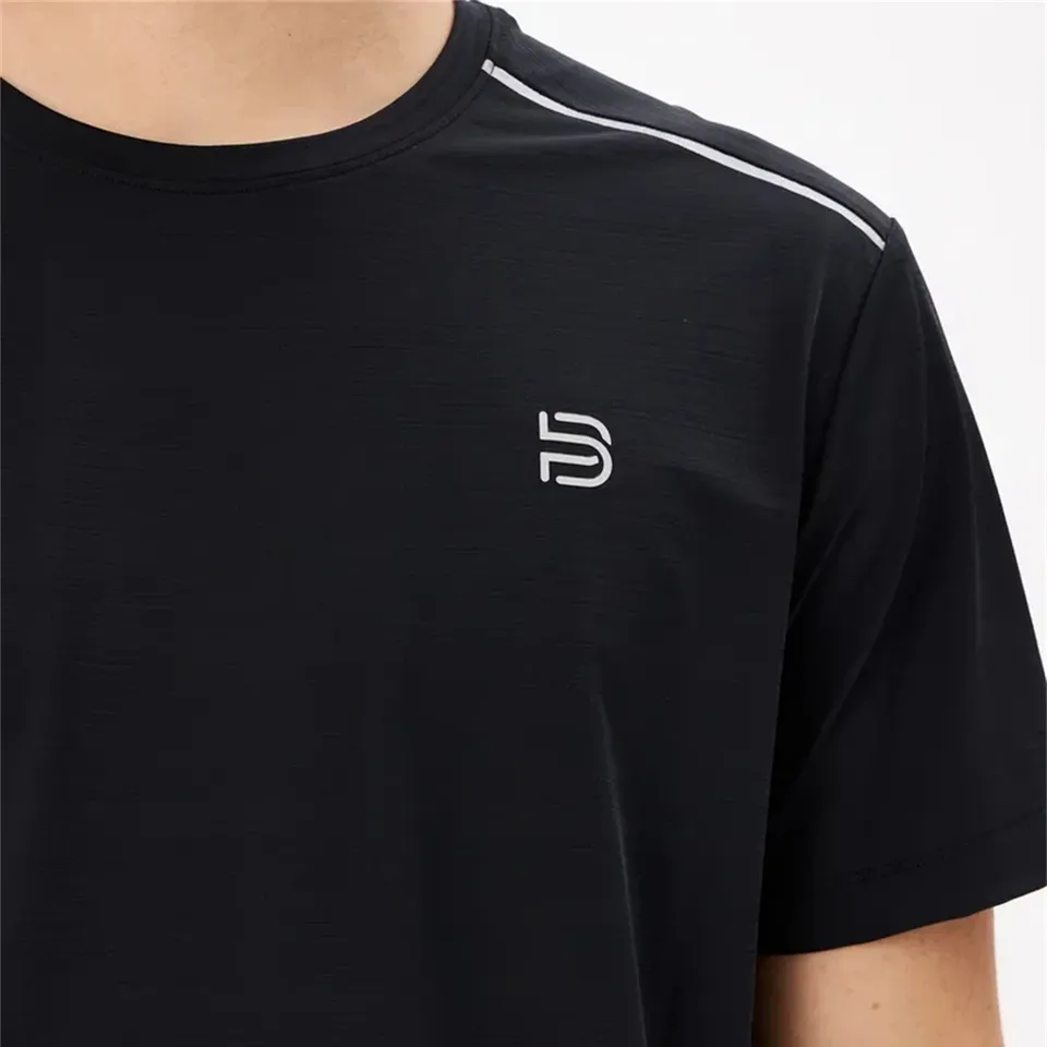 Baasploa Men Quick Drying T-Shirt New Casual Lightweight Breathable Running Clothing Tops Male Fashion Solid High Quality Sport