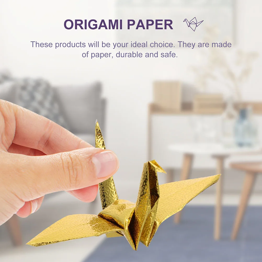100 stks Origami Papier Voor Diy Kraan Vouwen Ambachtelijke Projecten Parel Glanzend Vierkant Enkelzijdig Papier Student Supply Handwerk
