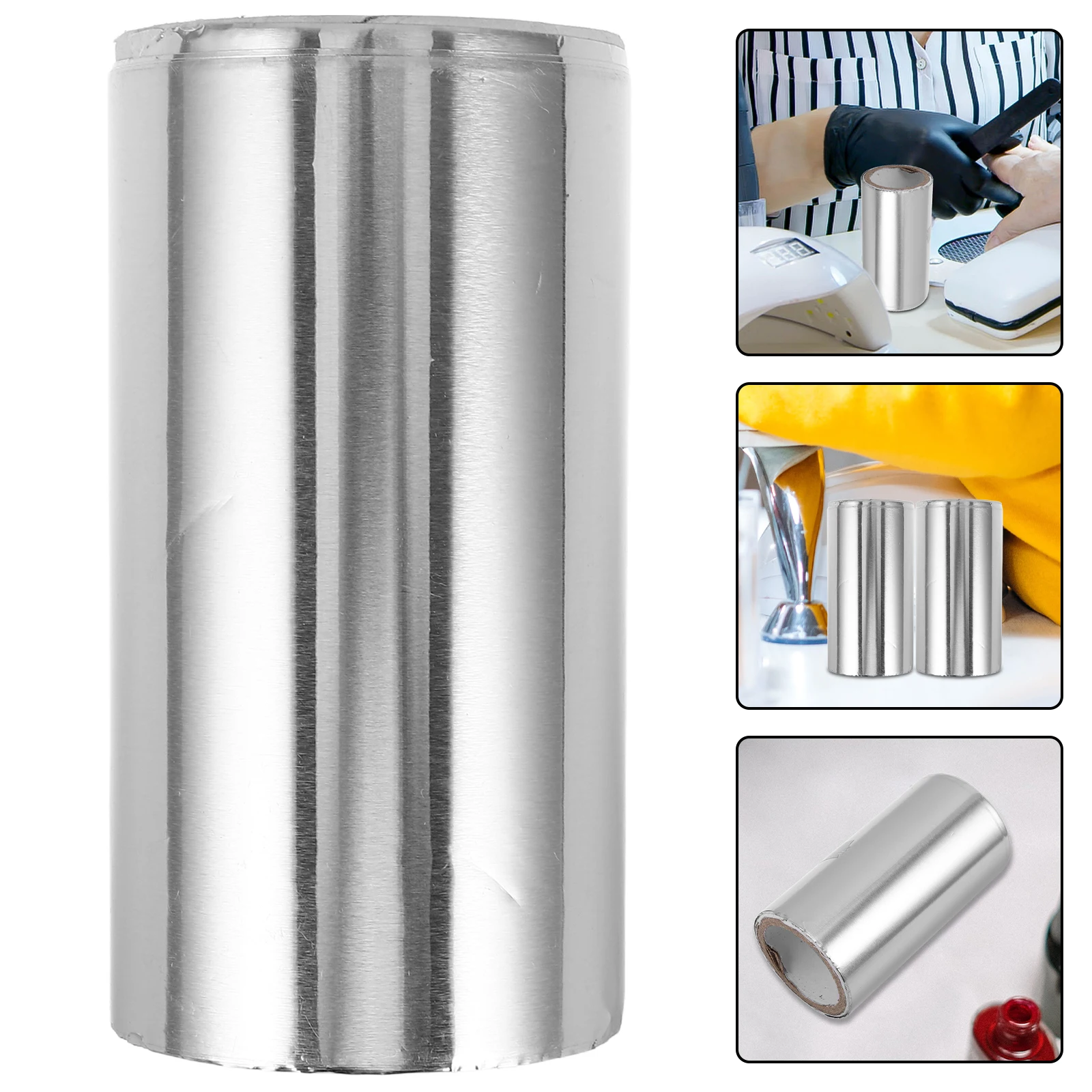 2 Rolls Manicure and Nail Removal Tools Foil Wraps Polish Gel Remover for Nails Finger Tin Soak off