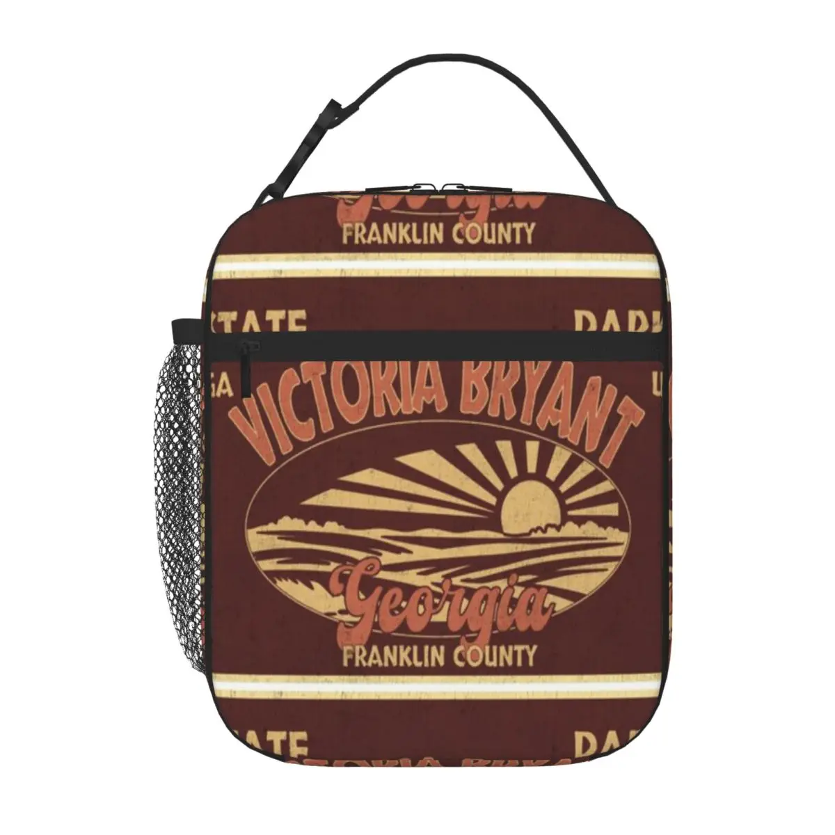 Hot Sale Victoria Bryant State Park Franklin County Georgia Badge Design Compact Style Cooler Tote High School Food Storage Bag