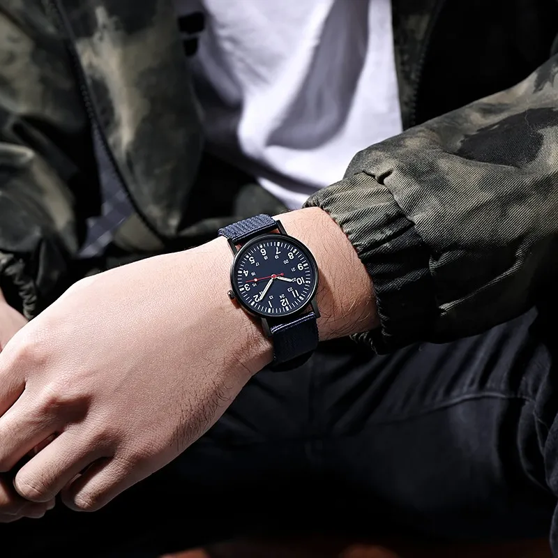 

Luminous Nylon Band Military Watch Men Watches Quartz Men Sports Watches Automatic Date Speed Chronograph Clock Reloj Hombre