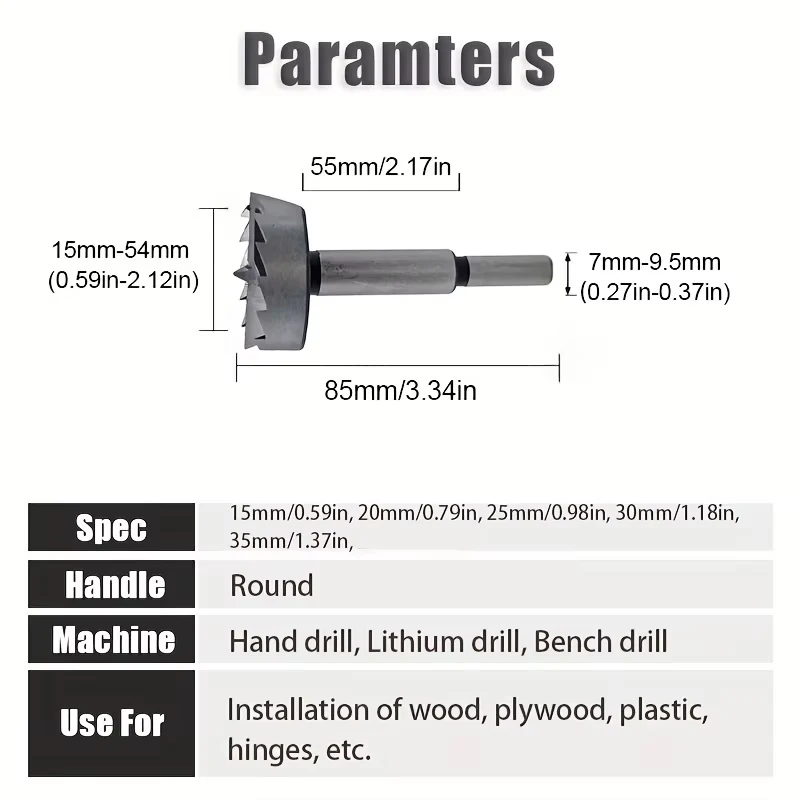 1pc 15-35mm Multi Tooth Boring Drill Bit Woodworking Self Centering Hole Saw Woodworking Cutting Tool Hole Expanding Drill