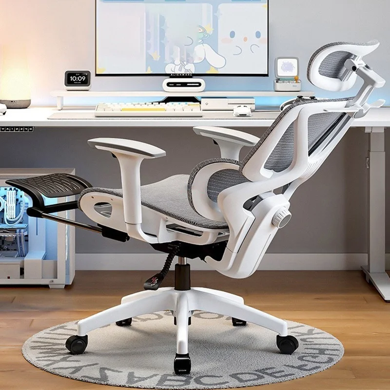 

Electronic Gaming Computer Chair Ergonomic Back Support Office Chairs With Hidden Footrest 150 Degree Tilt Wheelchair Furniture