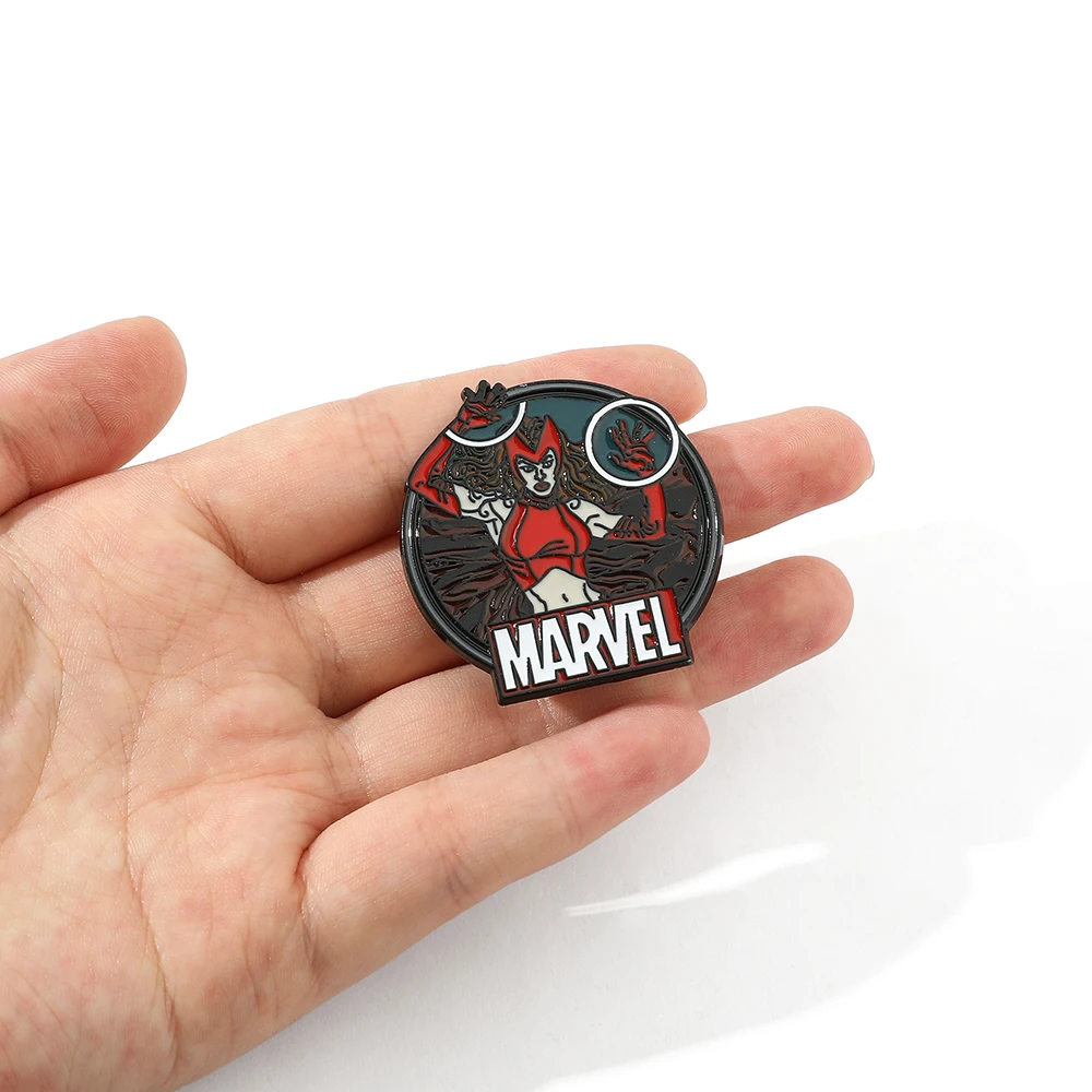 Marvel Avengers Brooch Cosplay Superhero Scarlet Witch Wanda Badge Enamel Brooch Clothing Backpack Pin Decoration Accessories