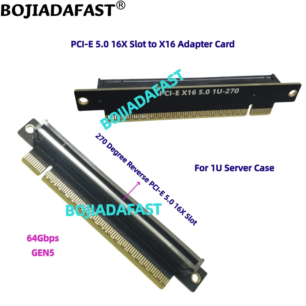 

270-градусный обратный разъем GEN5 PCI-E 5.0 16X для карты адаптера X16 для серверного корпуса 1U