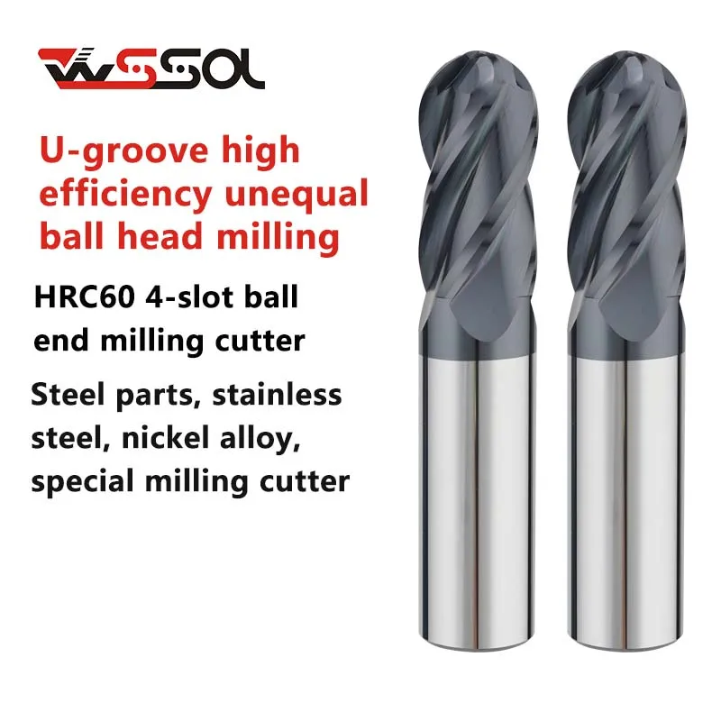 

HRC60 carbide-coated high efficiency ball end mill tungsten steel ball end mill