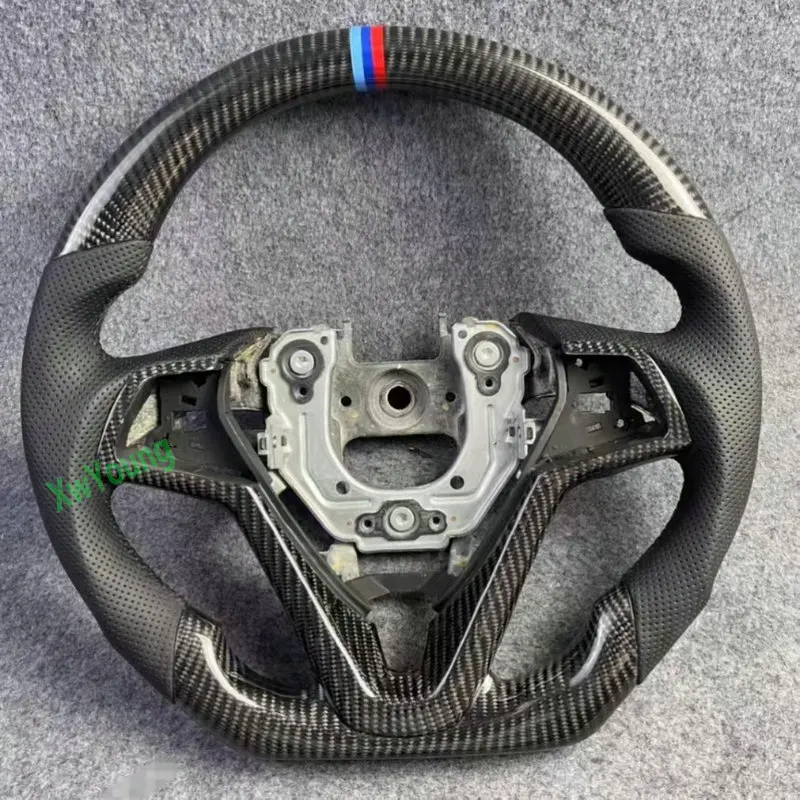 For Hyundai Veloster Customize 100% Real Carbon Fiber Leather Steering Wheel